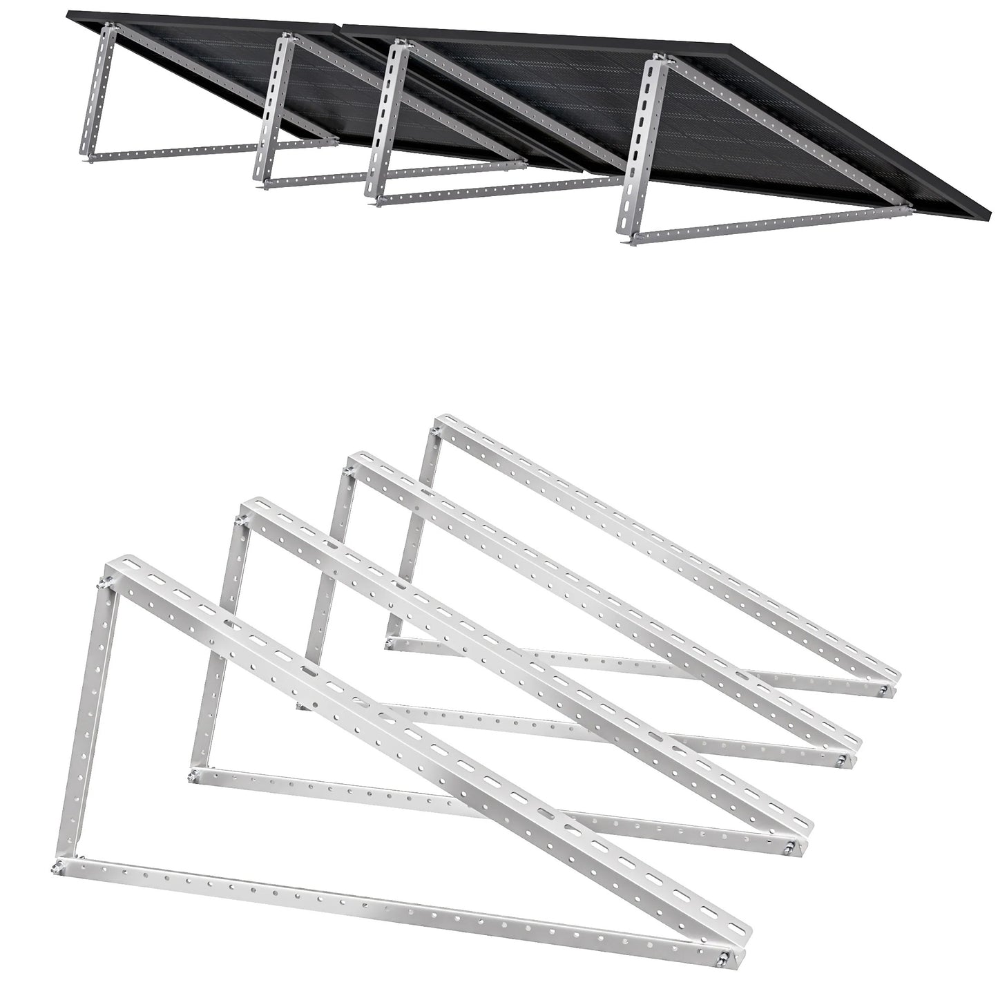 Solarmodul Halterung Solarpanel Halterung für Garten/Flachdach/Fassade für 2 Solarmodule 0% MwSt. gem. § 12 Abs. 3 UStG