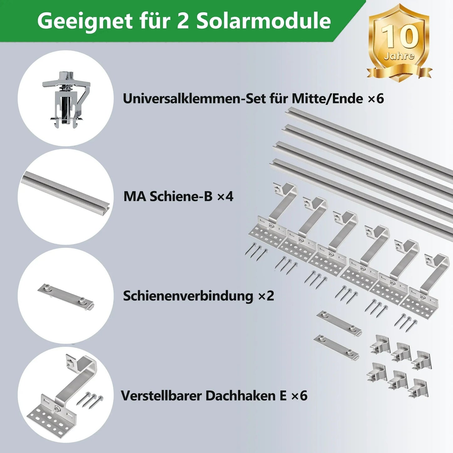 900W Balkonkraftwerk Komplettset mit Fullblack Bifazial Glas Glas Solarmodul und Growatt NEO 800M-X - 0% MwSt. (gem. § 12 Abs. 3 UStG)