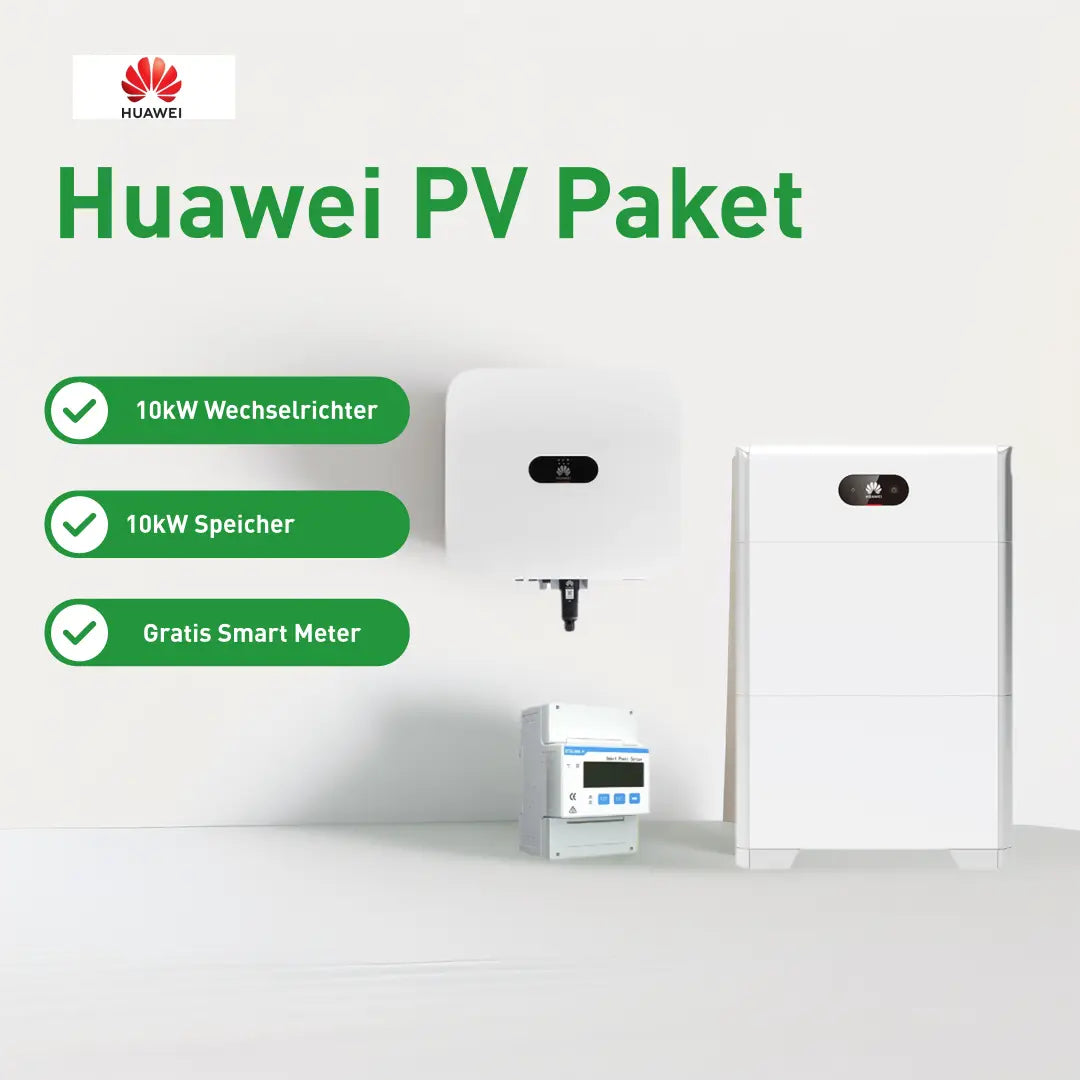 Huawei PV Speicherpaket – 10kW Energiespeicher mit Hybrid-Wechselrichter und Gratis Smart Meter Huawei