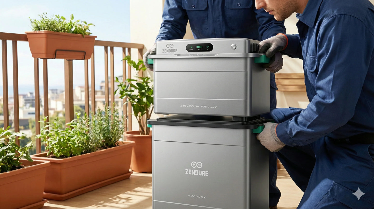 Zendure SolarFlow AB2000X Erweiterungsakku 1920Wh – LiFePO4 Balkonkraftwerk Speicher, modular & IP65