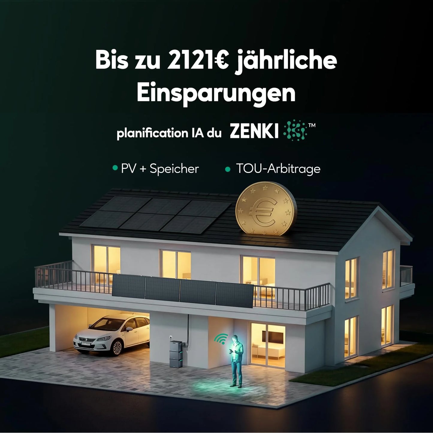 Zendure SolarFlow 2400 Pro Stromspeicher 2,4 kWh – Intelligenter Balkonkraftwerk Speicher