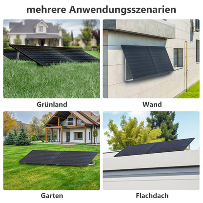900W Balkonkraftwerk Komplettset mit Fullblack Bifazial Glas Glas Solarmodul und Growatt NEO 800M-X - 0% MwSt. (gem. § 12 Abs. 3 UStG)