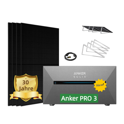 2000W Balkonkraftwerk mit Speicher Anker Solix Solarbank E2700 3 PRO  - 0% MwSt. (gem. § 12 Abs. 3 UStG)