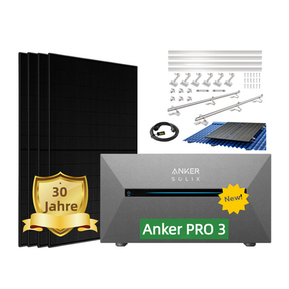 2000W Balkonkraftwerk mit Speicher Anker Solix Solarbank E2700 3 PRO  - 0% MwSt. (gem. § 12 Abs. 3 UStG)