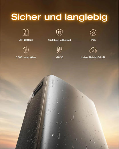 EcoFlow STREAM Ultra X Balkonkraftwerk Speicher 3,84 kWh – 2300W Solar Speicher Plug & Play für maximale Unabhängigkeit