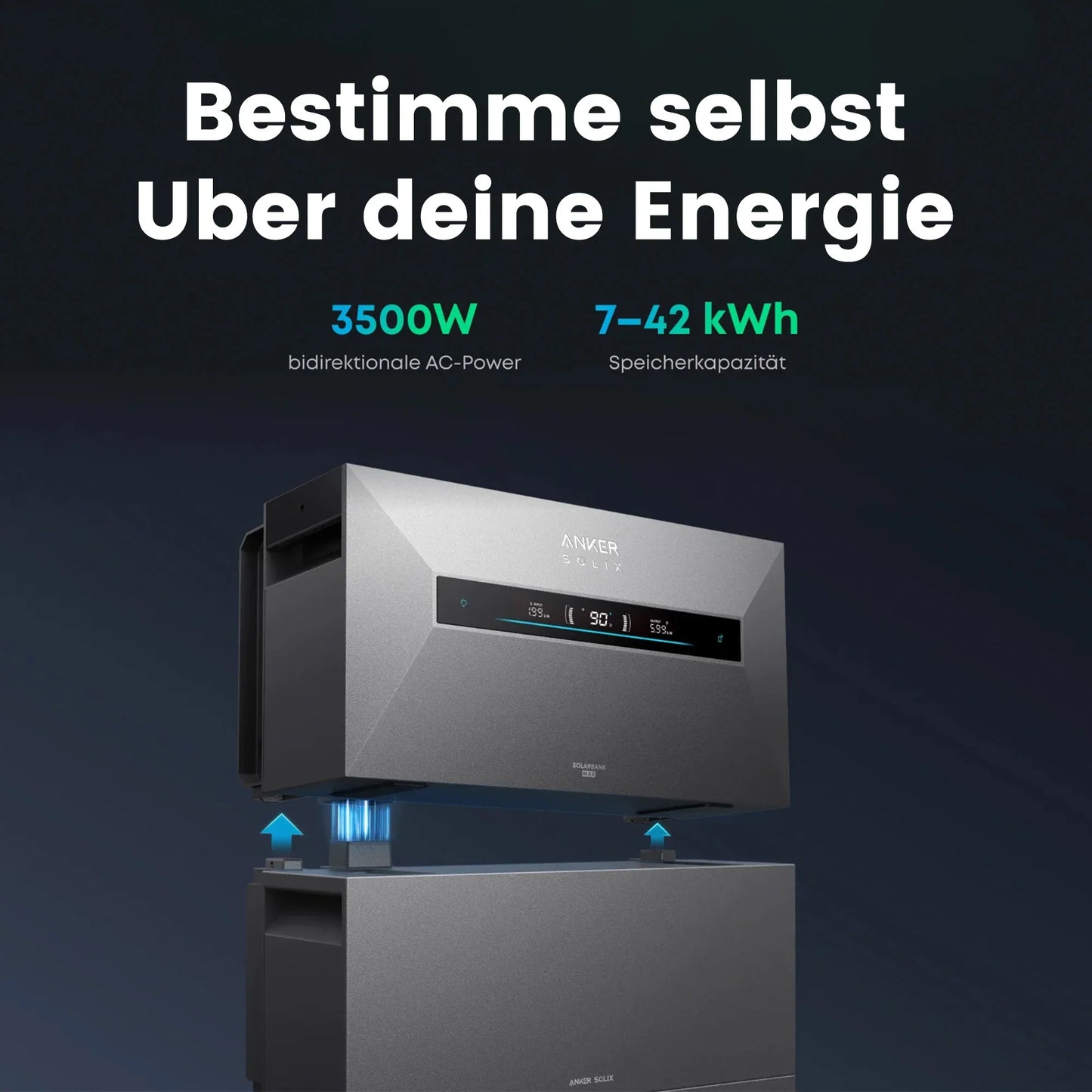 Anker SOLIX Solarbank Max AC 7 kWh Heimspeicher – 3,5 kW AC Speicher mit Notstromfunktion – 0% MwSt.